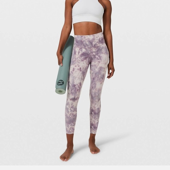 LULULEMON RARE Diamond Dye Pink Bliss Graphite Purple Align 25" - Picture 4 of 10